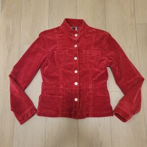 Vintage Tristan & Iseut Red Corduroy Blazer Jacket
